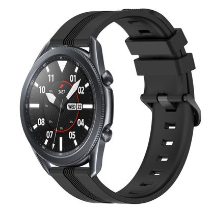 22mm Concave Striped Slicone Watch Band, For Samsung Galaxy Watch3 45mm, For Samsung Galaxy Watch 46mm, For Samsung Gear S3 Classic, For Samsung Gear S3 Frontier