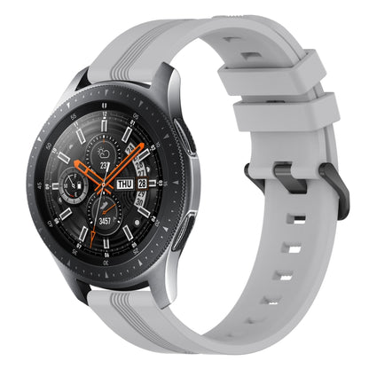 22mm Concave Striped Slicone Watch Band, For Samsung Galaxy Watch3 45mm, For Samsung Galaxy Watch 46mm, For Samsung Gear S3 Classic, For Samsung Gear S3 Frontier