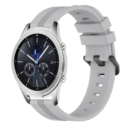22mm Concave Striped Slicone Watch Band, For Samsung Galaxy Watch3 45mm, For Samsung Galaxy Watch 46mm, For Samsung Gear S3 Classic, For Samsung Gear S3 Frontier