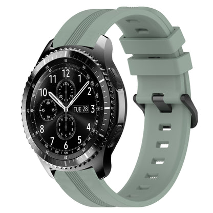 22mm Concave Striped Slicone Watch Band, For Samsung Galaxy Watch3 45mm, For Samsung Galaxy Watch 46mm, For Samsung Gear S3 Classic, For Samsung Gear S3 Frontier