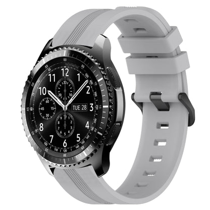 22mm Concave Striped Slicone Watch Band, For Samsung Galaxy Watch3 45mm, For Samsung Galaxy Watch 46mm, For Samsung Gear S3 Classic, For Samsung Gear S3 Frontier