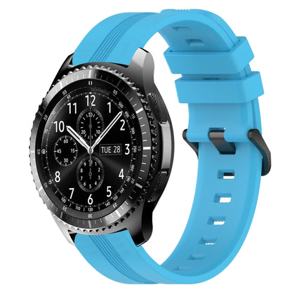 22mm Concave Striped Slicone Watch Band, For Samsung Galaxy Watch3 45mm, For Samsung Galaxy Watch 46mm, For Samsung Gear S3 Classic, For Samsung Gear S3 Frontier