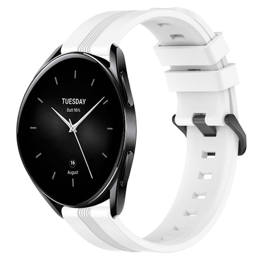 22mm Concave Striped Slicone Watch Band, For Xiaomi Watch S2 42mm, For Xiaomi Watch S2 46mm, For Xiaomi MI Watch S1, For Xiaomi MI Watch S1 Pro