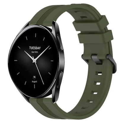 22mm Concave Striped Slicone Watch Band, For Xiaomi Watch S2 42mm, For Xiaomi Watch S2 46mm, For Xiaomi MI Watch S1, For Xiaomi MI Watch S1 Pro