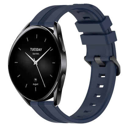 22mm Concave Striped Slicone Watch Band, For Xiaomi Watch S2 42mm, For Xiaomi Watch S2 46mm, For Xiaomi MI Watch S1, For Xiaomi MI Watch S1 Pro