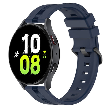 20mm Concave Striped Slicone Watch Band, For Samsung Galaxy Watch5 44mm, For Samsung Galaxy Watch 6 Classic 47mm, For Samsung Galaxy Watch5 40mm, For Samsung Galaxy Watch5 Pro 45mm