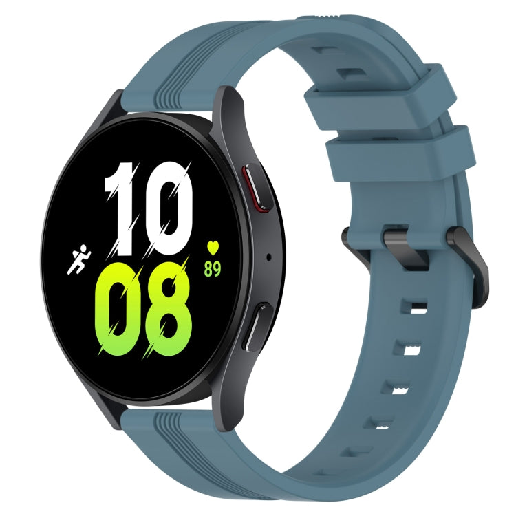 20mm Concave Striped Slicone Watch Band, For Samsung Galaxy Watch5 44mm, For Samsung Galaxy Watch 6 Classic 47mm, For Samsung Galaxy Watch5 40mm, For Samsung Galaxy Watch5 Pro 45mm