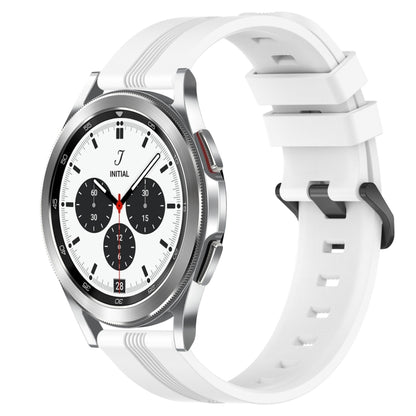20mm Concave Striped Slicone Watch Band, For Samsung Galaxy Watch4 44mm, For Samsung Galaxy Watch4 40mm, For Samsung  Galaxy Watch 4 Classic 42mm, For Samsung  Galaxy Watch 4 Classic 46mm