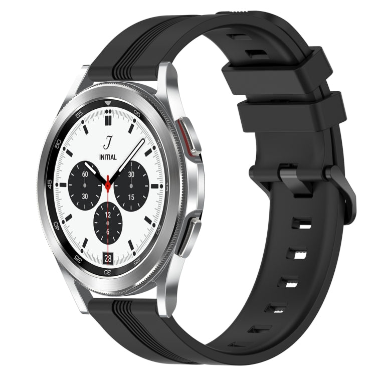 20mm Concave Striped Slicone Watch Band, For Samsung Galaxy Watch4 44mm, For Samsung Galaxy Watch4 40mm, For Samsung  Galaxy Watch 4 Classic 42mm, For Samsung  Galaxy Watch 4 Classic 46mm