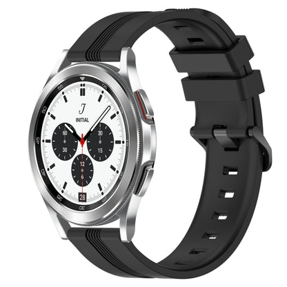 20mm Concave Striped Slicone Watch Band, For Samsung Galaxy Watch4 44mm, For Samsung Galaxy Watch4 40mm, For Samsung  Galaxy Watch 4 Classic 42mm, For Samsung  Galaxy Watch 4 Classic 46mm