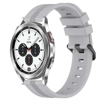 20mm Concave Striped Slicone Watch Band, For Samsung Galaxy Watch4 44mm, For Samsung Galaxy Watch4 40mm, For Samsung  Galaxy Watch 4 Classic 42mm, For Samsung  Galaxy Watch 4 Classic 46mm
