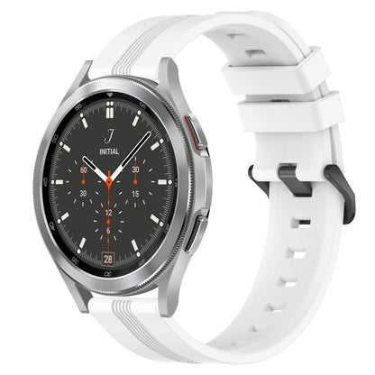 20mm Concave Striped Slicone Watch Band, For Samsung Galaxy Watch4 44mm, For Samsung Galaxy Watch4 40mm, For Samsung  Galaxy Watch 4 Classic 42mm, For Samsung  Galaxy Watch 4 Classic 46mm