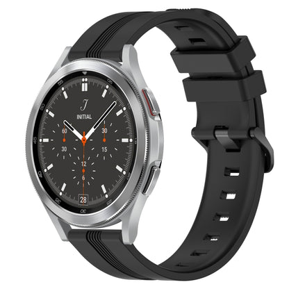 20mm Concave Striped Slicone Watch Band, For Samsung Galaxy Watch4 44mm, For Samsung Galaxy Watch4 40mm, For Samsung  Galaxy Watch 4 Classic 42mm, For Samsung  Galaxy Watch 4 Classic 46mm