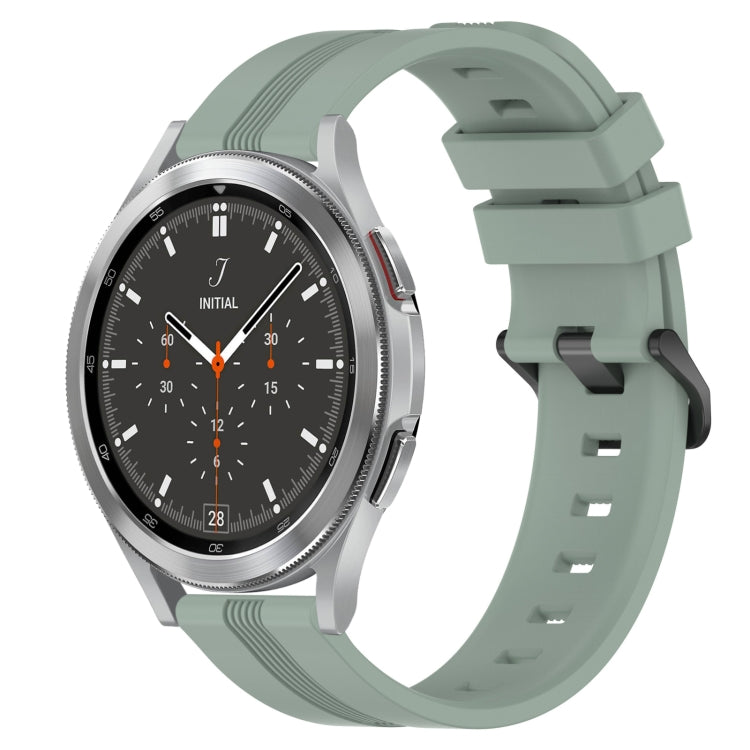 20mm Concave Striped Slicone Watch Band, For Samsung Galaxy Watch4 44mm, For Samsung Galaxy Watch4 40mm, For Samsung  Galaxy Watch 4 Classic 42mm, For Samsung  Galaxy Watch 4 Classic 46mm