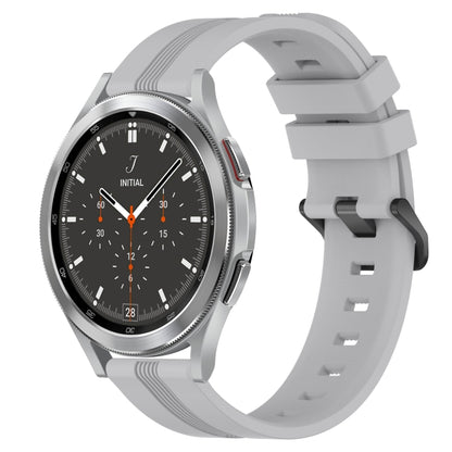 20mm Concave Striped Slicone Watch Band, For Samsung Galaxy Watch4 44mm, For Samsung Galaxy Watch4 40mm, For Samsung  Galaxy Watch 4 Classic 42mm, For Samsung  Galaxy Watch 4 Classic 46mm