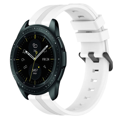 20mm Concave Striped Slicone Watch Band, For Samsung Galaxy Watch Active 2 40mm, For Samsung Galaxy Watch Active 2 44mm, For Samsung Galaxy Watch 42mm, For Samsung Galaxy Watch 6 44mm