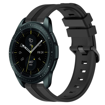 20mm Concave Striped Slicone Watch Band, For Samsung Galaxy Watch Active 2 40mm, For Samsung Galaxy Watch Active 2 44mm, For Samsung Galaxy Watch 42mm, For Samsung Galaxy Watch 6 44mm