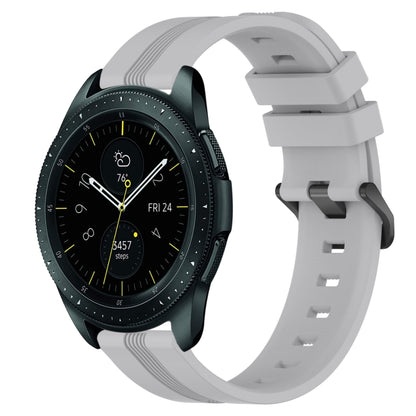 20mm Concave Striped Slicone Watch Band, For Samsung Galaxy Watch Active 2 40mm, For Samsung Galaxy Watch Active 2 44mm, For Samsung Galaxy Watch 42mm, For Samsung Galaxy Watch 6 44mm