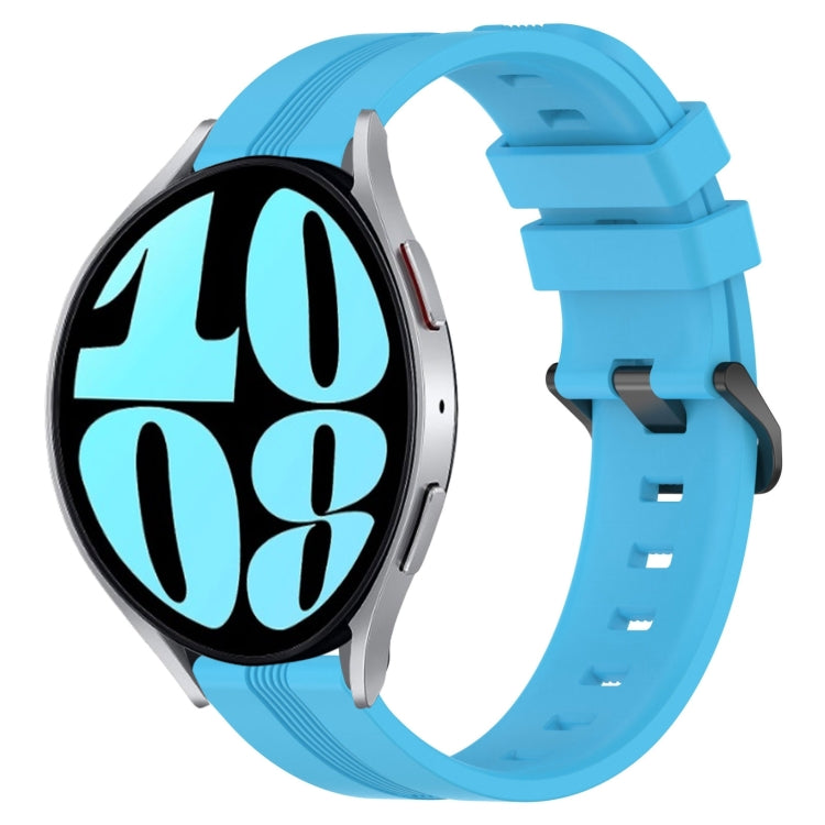 20mm Concave Striped Slicone Watch Band, For Samsung Galaxy Watch Active 2 40mm, For Samsung Galaxy Watch Active 2 44mm, For Samsung Galaxy Watch 42mm, For Samsung Galaxy Watch 6 44mm