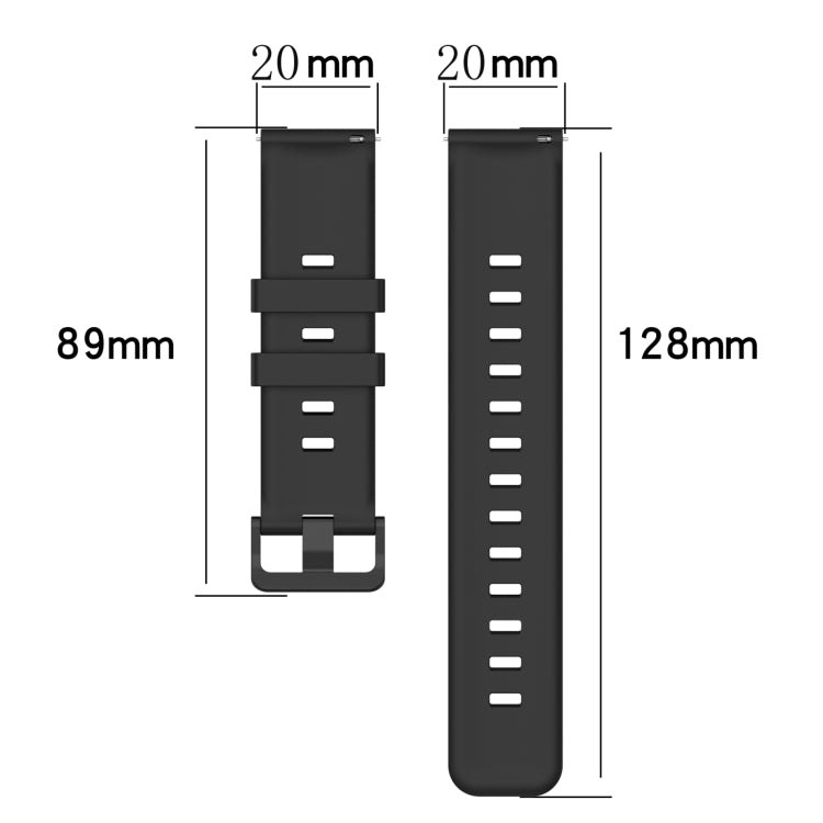 20mm Concave Striped Slicone Watch Band, For Samsung Galaxy Watch 6 40mm, For Samsung Galaxy Watch 6 Classic 43mm