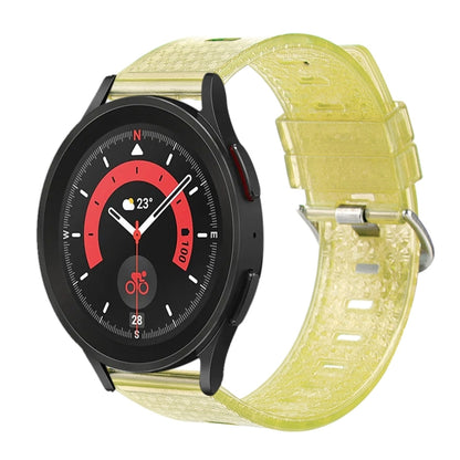 20mm Transparent Shiny Diamond TPU Watch Band, For Samsung Galaxy Watch 3 41mm, For Samsung Galaxy Watch 42mm, For Samsung Galaxy Watch5 40mm / 44mm, For Samsung Galaxy Watch5 Pro, For Samsung Galaxy Watch4 / Watch4 Classic, For Samsung Galaxy Watch3 4...
