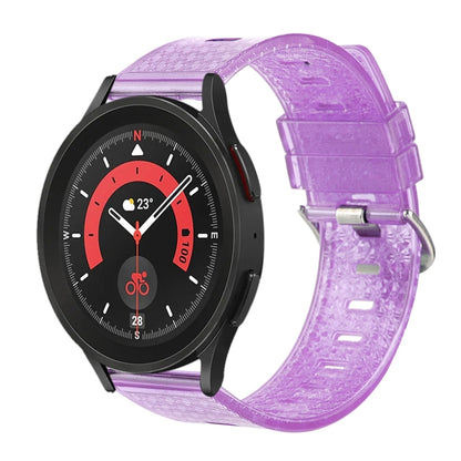 20mm Transparent Shiny Diamond TPU Watch Band, For Samsung Galaxy Watch 3 41mm, For Samsung Galaxy Watch 42mm, For Samsung Galaxy Watch5 40mm / 44mm, For Samsung Galaxy Watch5 Pro, For Samsung Galaxy Watch4 / Watch4 Classic, For Samsung Galaxy Watch3 4...