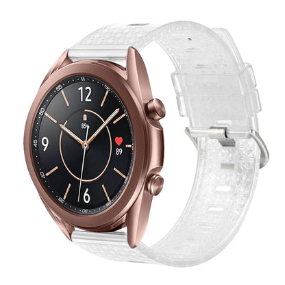 20mm Transparent Shiny Diamond TPU Watch Band, For Samsung Galaxy Watch 3 41mm, For Samsung Galaxy Watch 42mm, For Samsung Galaxy Watch5 40mm / 44mm, For Samsung Galaxy Watch5 Pro, For Samsung Galaxy Watch4 / Watch4 Classic, For Samsung Galaxy Watch3 4...