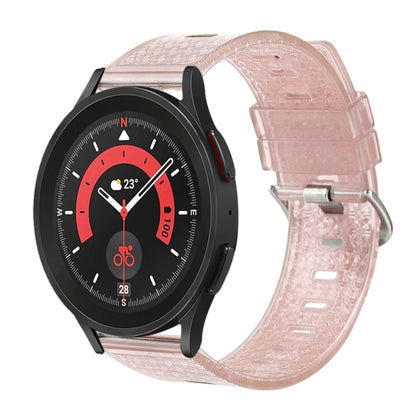 20mm Transparent Shiny Diamond TPU Watch Band, For Samsung Galaxy Watch 3 41mm, For Samsung Galaxy Watch 42mm, For Samsung Galaxy Watch5 40mm / 44mm, For Samsung Galaxy Watch5 Pro, For Samsung Galaxy Watch4 / Watch4 Classic, For Samsung Galaxy Watch3 4...