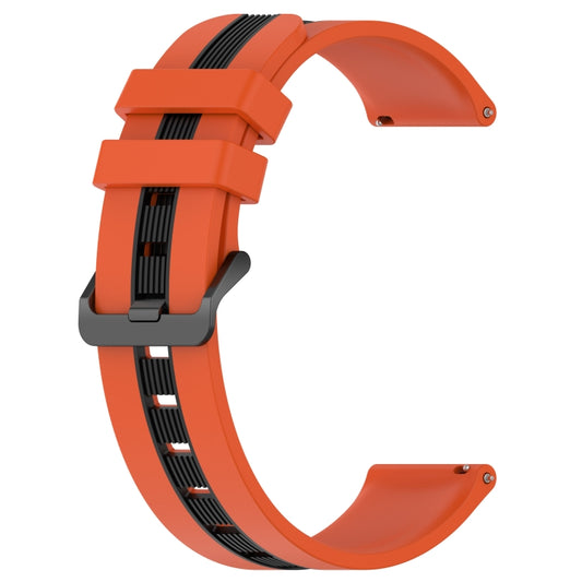 20mm Vertical Two-Color Silicone Watch Band, For Samsung Galaxy Watch4 44mm, For Samsung Galaxy Watch4 40mm, For Samsung  Galaxy Watch4 Classic 42mm, For Samsung  Galaxy Watch4 Classic 46mm
