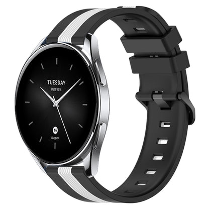 22mm Vertical Two-Color Silicone Watch Band, For Xiaomi MI Watch S2 42mm, For Xiaomi MI Watch S2 46mm