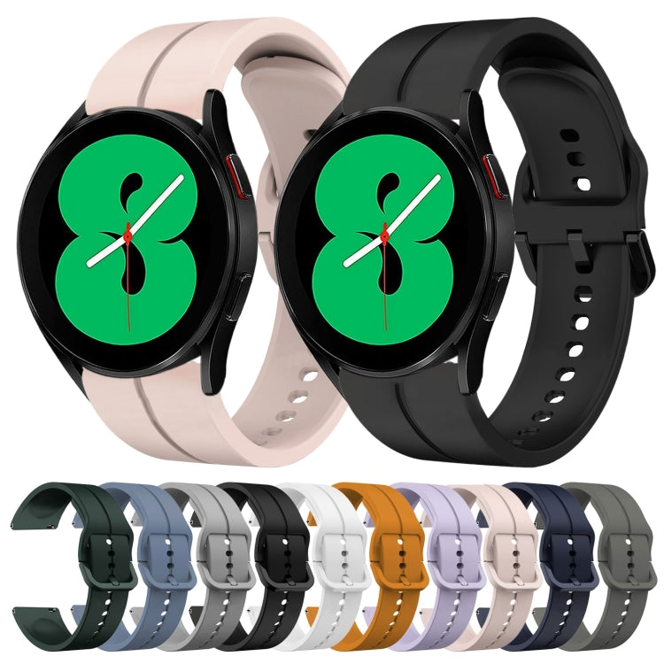 20mm Loop Silicone Watch Band, For Samsung Galaxy Watch4 44mm, For Samsung Galaxy Watch4 40mm, For Samsung  Galaxy Watch 4 Classic 42mm, For Samsung  Galaxy Watch 4 Classic 46mm
