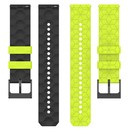22mm Football Pattern Two-Color Silicone Watch Band, For Xiaomi Haylou RS4 LS12