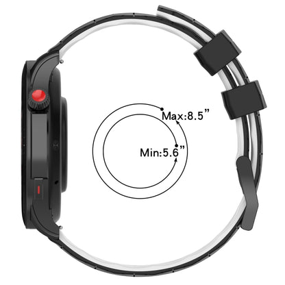 22mm Football Pattern Two-Color Silicone Watch Band, For Xiaomi Haylou RS4 LS12