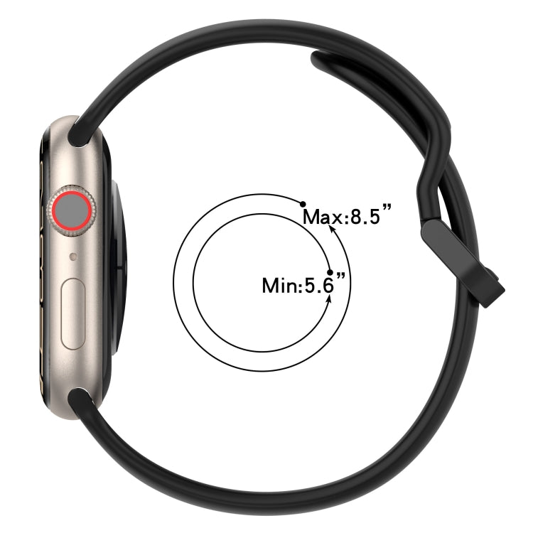 Two-Color Loop Buckle Silicone Watch Band, For Apple Watch Ultra 49mm, For Apple Watch Series 8&7 45mm, For Apple Watch Series 8&7 41mm