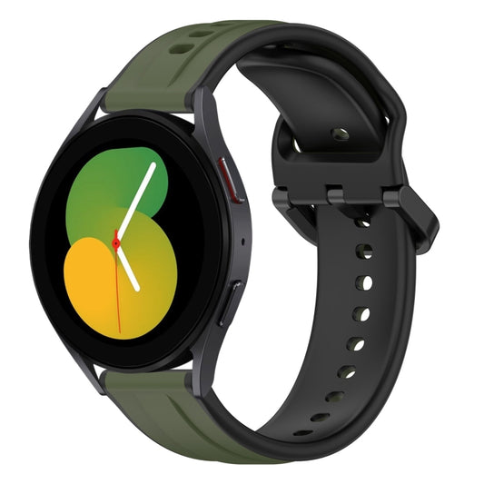 20mm Convex Loop Two-Color Silicone Watch Band, For Samsung Galaxy Watch 5 44mm, For Samsung Galaxy Watch 6 Classic 47mm, For Samsung Galaxy Watch 5 40mm, For Samsung Galaxy Watch 5 Pro 45mm