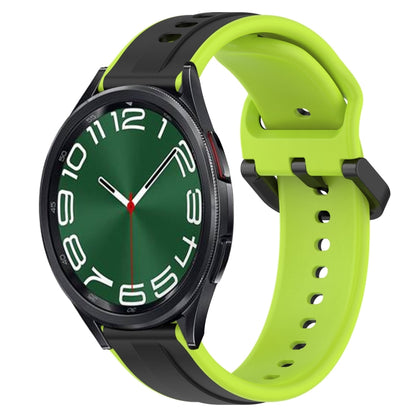20mm Convex Loop Two-Color Silicone Watch Band, For Samsung Galaxy Watch 6 40mm, For Samsung Galaxy Watch 6 Classic 43mm