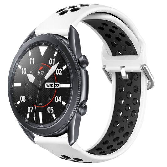 22mm Perforated Breathable Sports Silicone Watch Band, For Samsung Galaxy Watch3 45mm, For Samsung Gear S3 Classic, For Samsung Gear S3 Frontier
