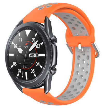 22mm Perforated Breathable Sports Silicone Watch Band, For Samsung Galaxy Watch3 45mm, For Samsung Gear S3 Classic, For Samsung Gear S3 Frontier
