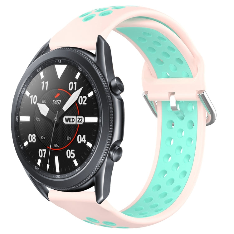 22mm Perforated Breathable Sports Silicone Watch Band, For Samsung Galaxy Watch3 45mm, For Samsung Gear S3 Classic, For Samsung Gear S3 Frontier