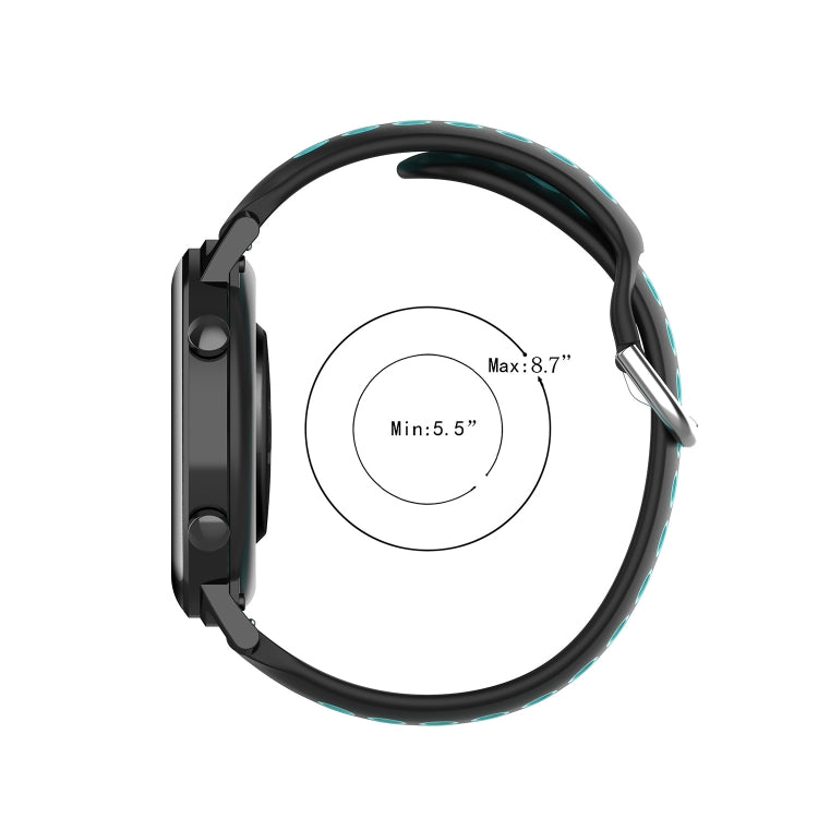 22mm Perforated Breathable Sports Silicone Watch Band, For Samsung Galaxy Watch3 45mm, For Samsung Gear S3 Classic, For Samsung Gear S3 Frontier