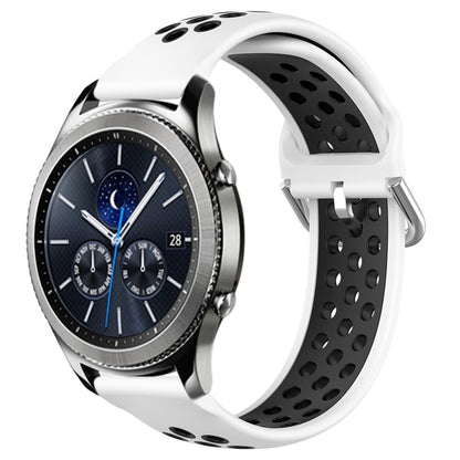 22mm Perforated Breathable Sports Silicone Watch Band, For Samsung Galaxy Watch3 45mm, For Samsung Gear S3 Classic, For Samsung Gear S3 Frontier
