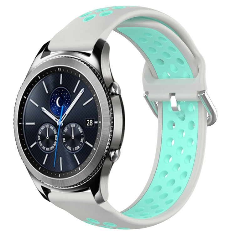 22mm Perforated Breathable Sports Silicone Watch Band, For Samsung Galaxy Watch3 45mm, For Samsung Gear S3 Classic, For Samsung Gear S3 Frontier