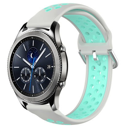 22mm Perforated Breathable Sports Silicone Watch Band, For Samsung Galaxy Watch3 45mm, For Samsung Gear S3 Classic, For Samsung Gear S3 Frontier