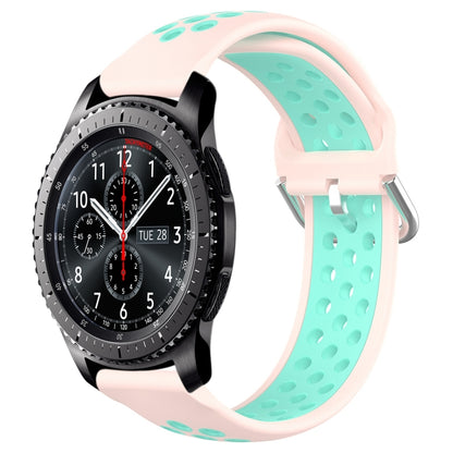 22mm Perforated Breathable Sports Silicone Watch Band, For Samsung Galaxy Watch3 45mm, For Samsung Gear S3 Classic, For Samsung Gear S3 Frontier