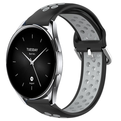 22mm Perforated Breathable Sports Silicone Watch Band, For Xiaomi Watch S2 42mm, For Xiaomi Watch S2 46mm, For Xiaomi MI Watch S1