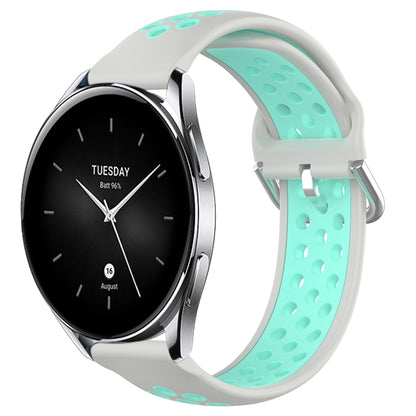 22mm Perforated Breathable Sports Silicone Watch Band, For Xiaomi Watch S2 42mm, For Xiaomi Watch S2 46mm, For Xiaomi MI Watch S1