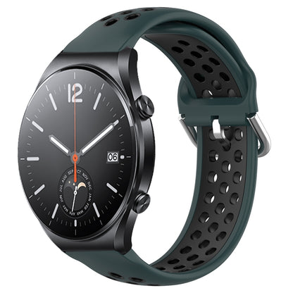 22mm Perforated Breathable Sports Silicone Watch Band, For Xiaomi Watch S2 42mm, For Xiaomi Watch S2 46mm, For Xiaomi MI Watch S1