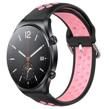 22mm Perforated Breathable Sports Silicone Watch Band, For Xiaomi Watch S2 42mm, For Xiaomi Watch S2 46mm, For Xiaomi MI Watch S1
