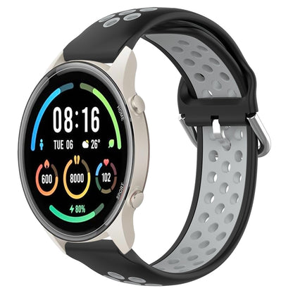 22mm Perforated Breathable Sports Silicone Watch Band, For Xiaomi MI Watch Sport, For Xiaomi Haylou RT2 LS10, For  Xiaomi Haylou RS4 LS12