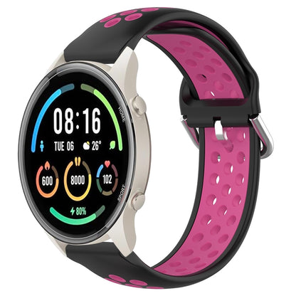 22mm Perforated Breathable Sports Silicone Watch Band, For Xiaomi MI Watch Sport, For Xiaomi Haylou RT2 LS10, For  Xiaomi Haylou RS4 LS12